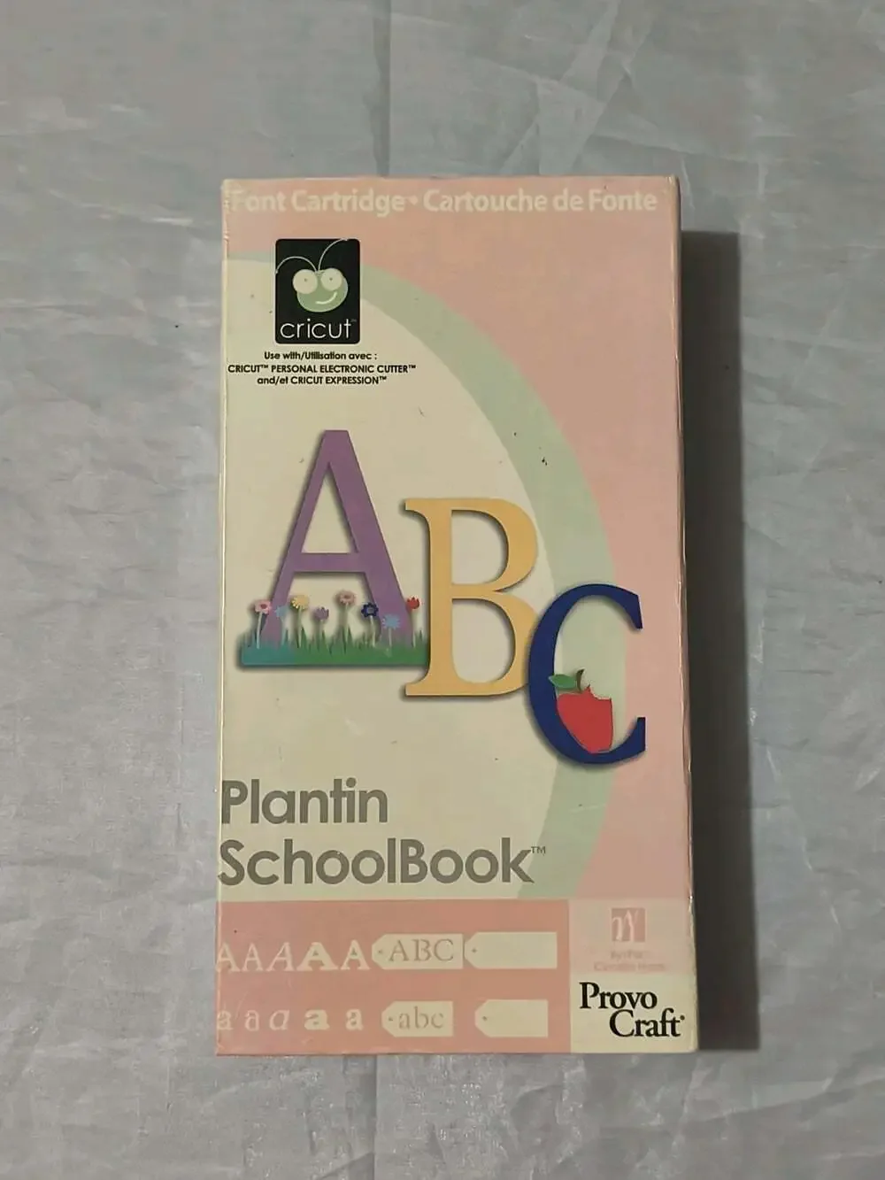 Cricut Cartridge Plantin SchoolBook COMPLETE w/ Overlay & Handbook Font Shapes